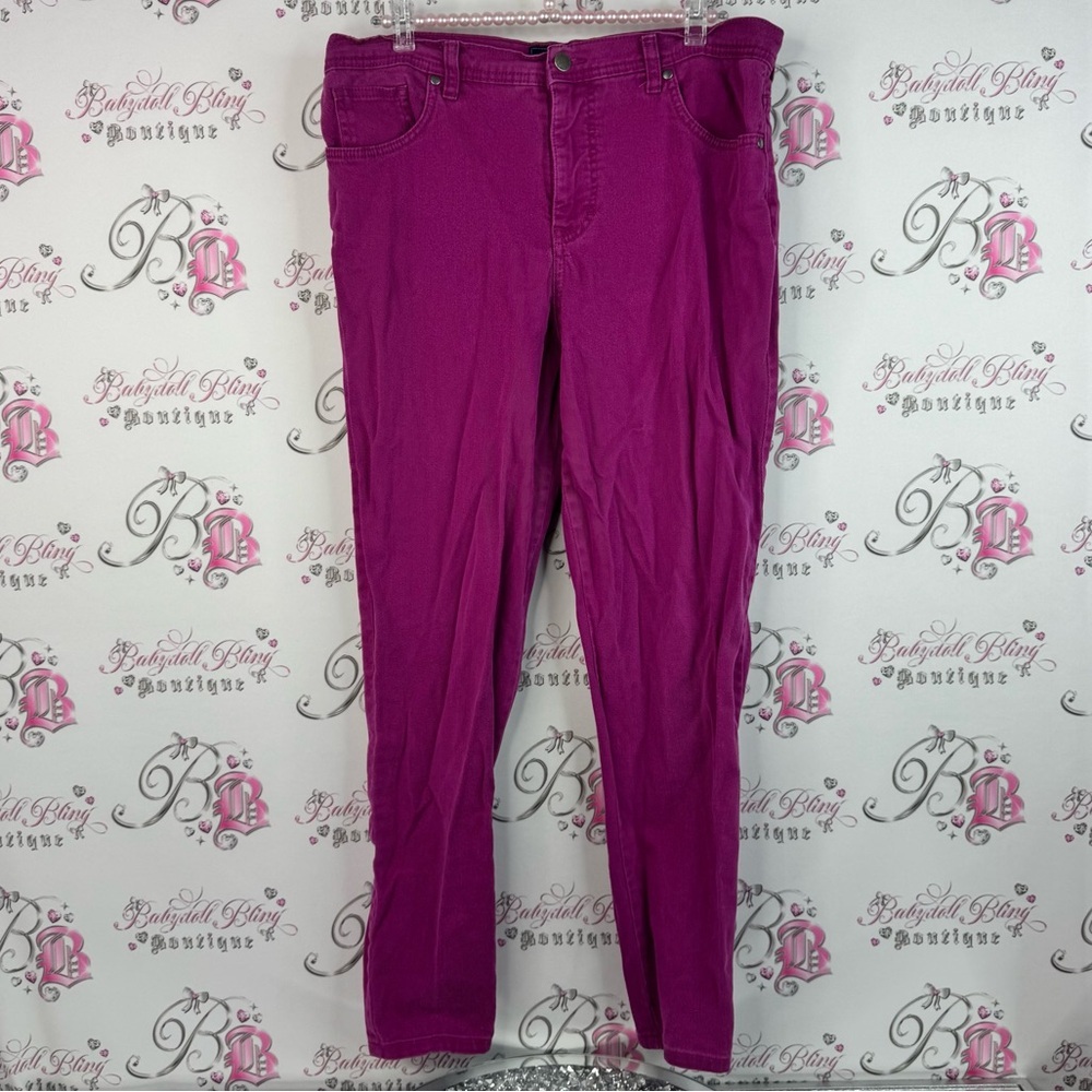 Charter Club Jean shop classic straight Women's Fuchsia Skinny Jeans